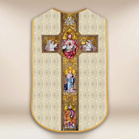 Roman Chasuble Replica Ecru Sacred Heart of Jesus
