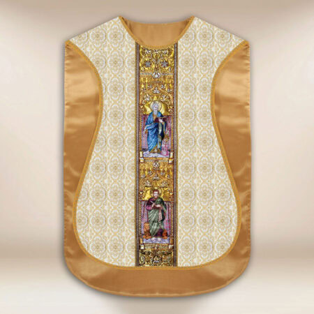 Roman Chasuble Replica Ecru Sacred Heart of Jesus