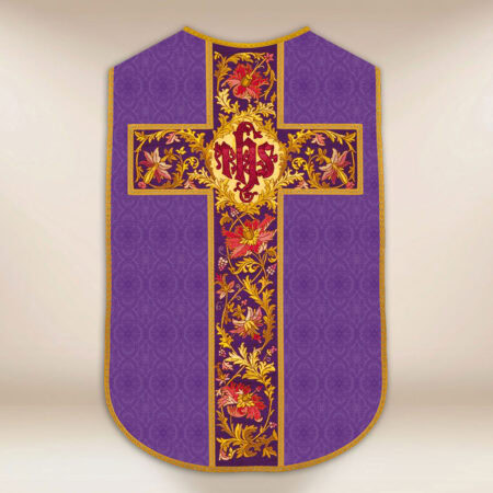Roman Chasuble Replica Purple IHS