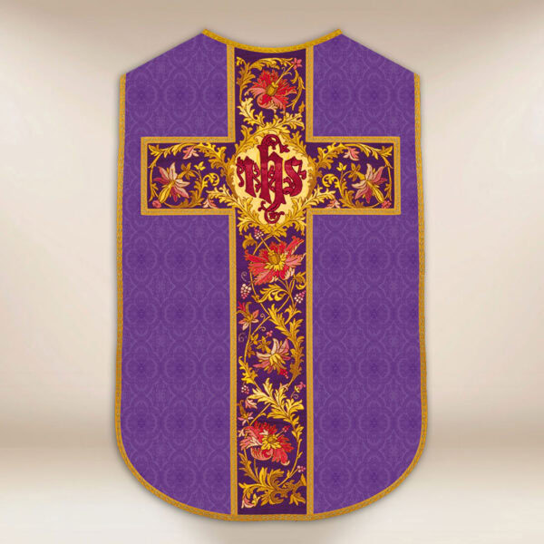 Roman Chasuble Replica Purple IHS