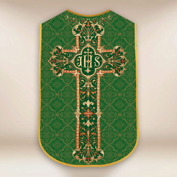Roman Chasuble Replica Green IHS