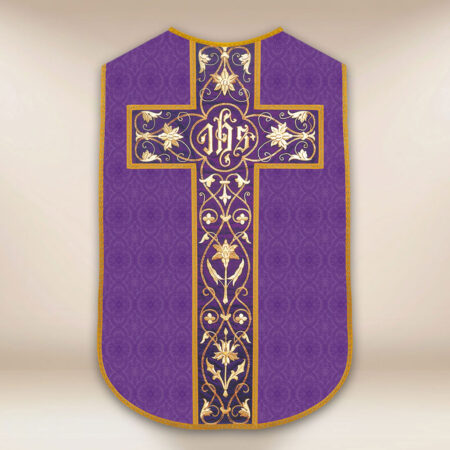 Roman Chasuble Replica Purple IHS