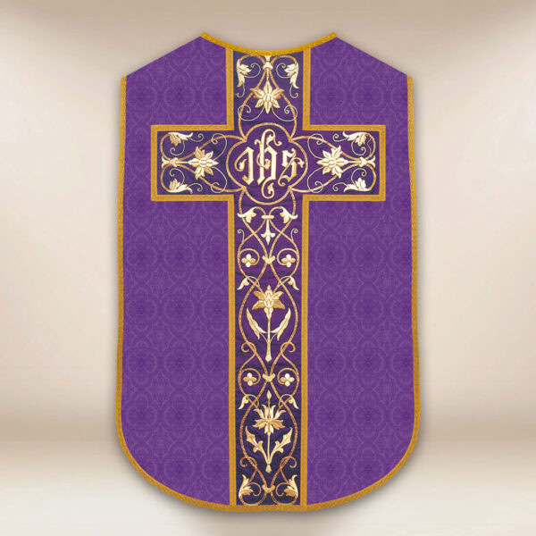 Roman Chasuble Replica Purple IHS