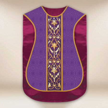Roman Chasuble Replica Purple IHS