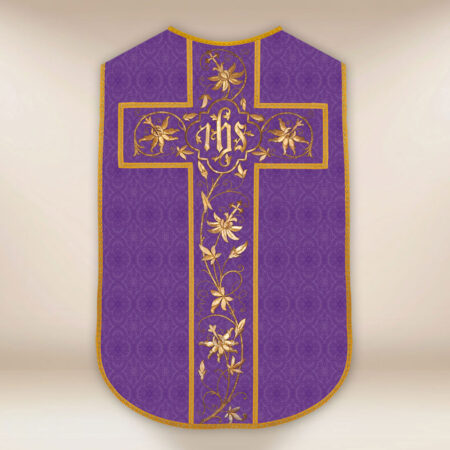Roman Chasuble Replica Purple IHS