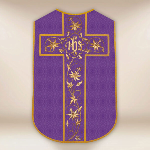Roman Chasuble Replica Purple IHS