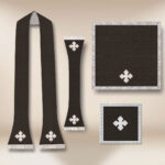 Roman Chasuble Replica Black Jesus on the Cross