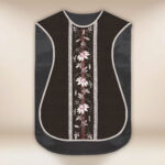 Roman Chasuble Replica Black Jesus on the Cross