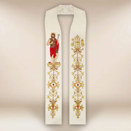 Embroidered stole with the image of St. John the Baptist