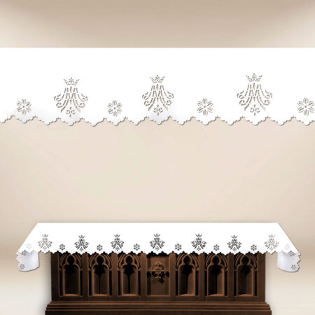 Lace altar cloth for the Mystery of the Mother of God