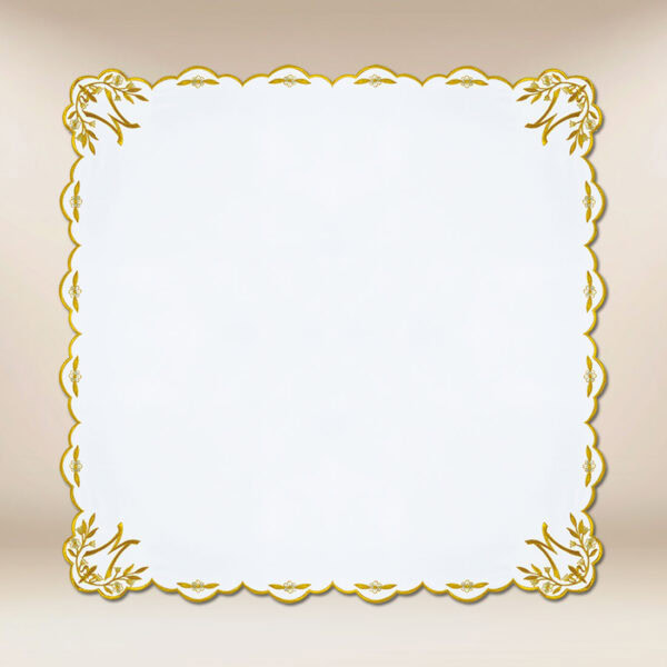 Embroidered Napkin "Ave Mary" Gold 95X95