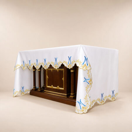 Mary's altar cloth embroidered on three sides, 396x115 cm