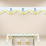 Mary's altar cloth embroidered on three sides 512x115cm