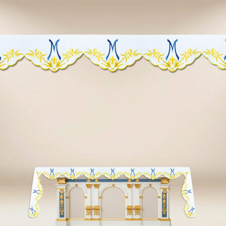 Mary's altar cloth embroidered on three sides 512x115cm