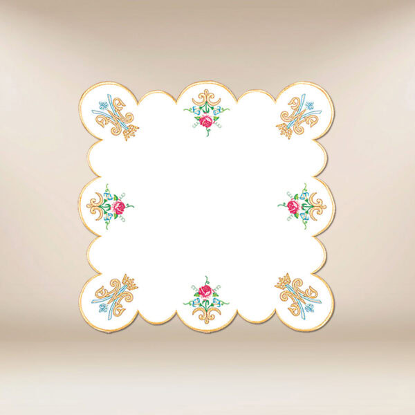 Embroidered Marian Altar Cloth 45x45cm Embroidered Marian Altar Cloth 45x45cm