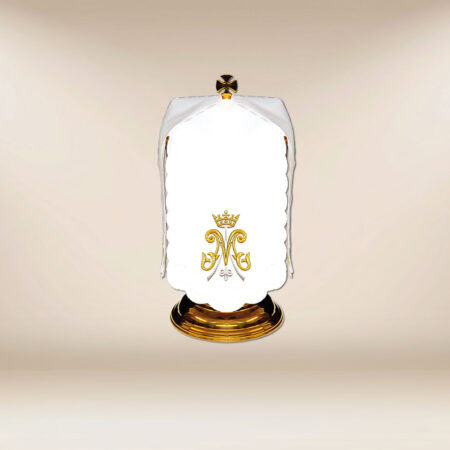 Liturgical ciborium veil with Marian embroidery
