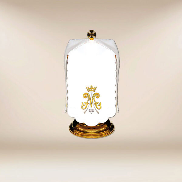 Liturgical ciborium veil with Marian embroidery