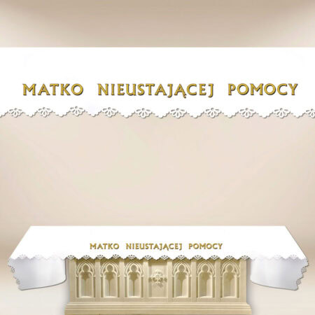 Obrus foto wycinany laserowo “Matko Nieustającej Pomocy”