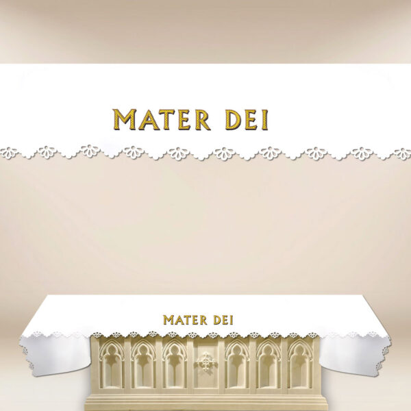 Laser-cut altar cloth "Mater Dei"
