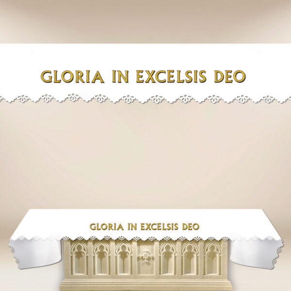 Laser-Cut Photo Tablecloth "Gloria In Excelsis Deo"