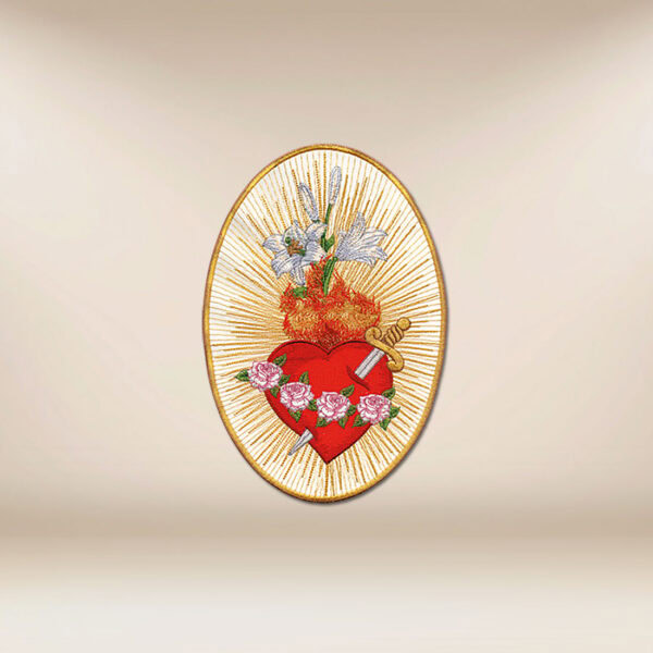 Embroidered Application Heart of Mary