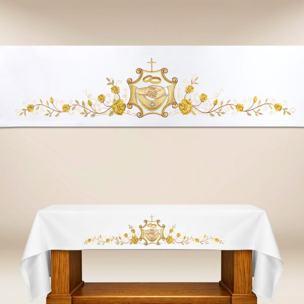 Embroidered wedding altar cloth