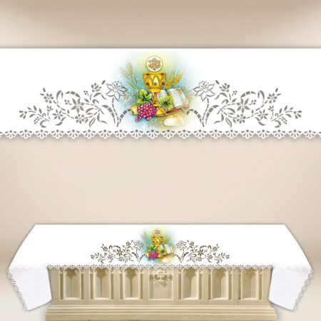Lace tablecloth with print