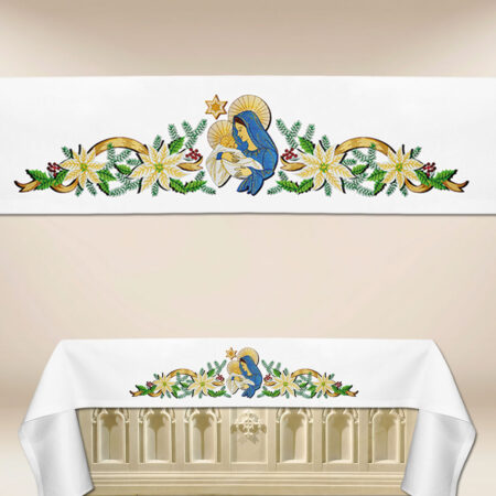 altar cloth with embroidery