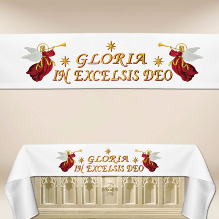 Tablecloth with Christmas embroidery