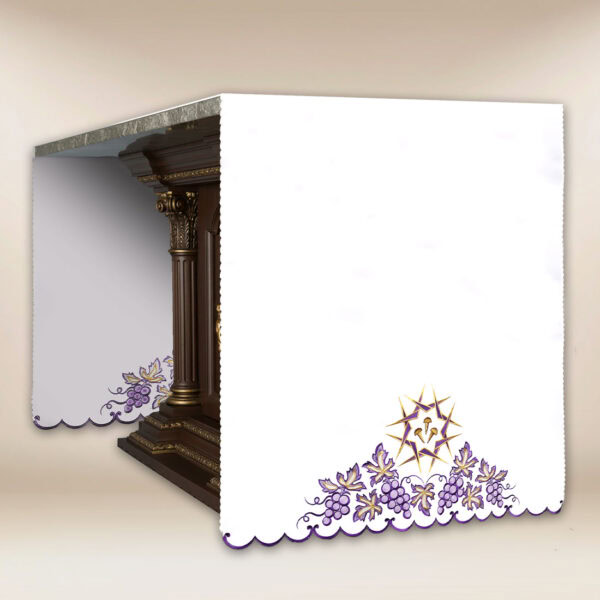 Embroidered altar cloth with crosses