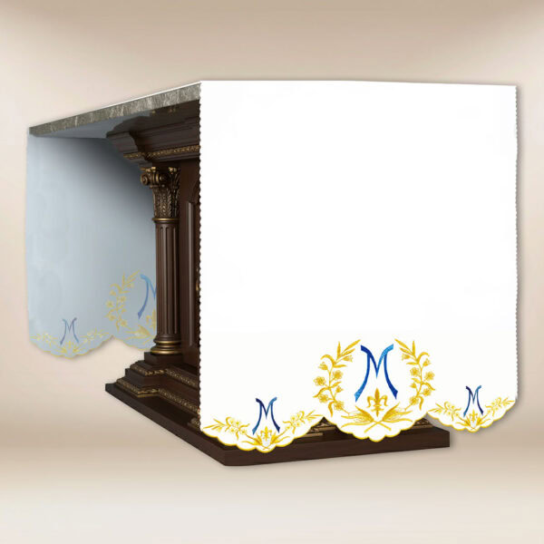 embroidered Marian altar cloth