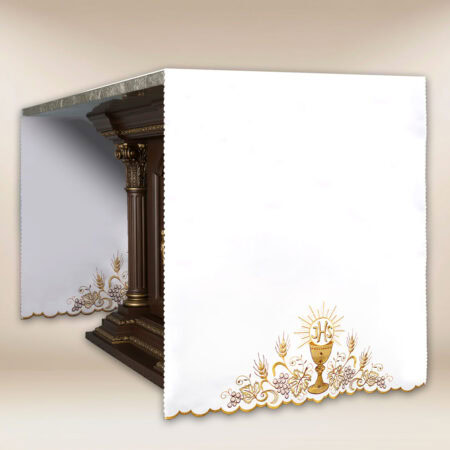 Embroidered altar cloth with chalice