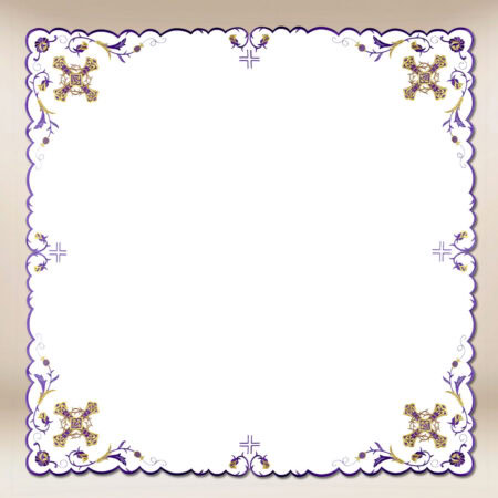 Lenten liturgical purificator 95x95