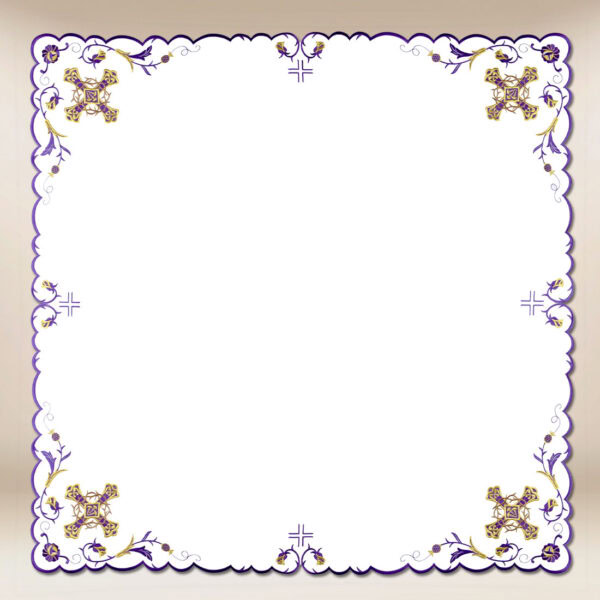 Lenten liturgical purificator 95x95