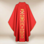 Liturgical Chasuble with PX Motif in Red