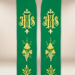 Embroidered Liturgical Stole with IHS