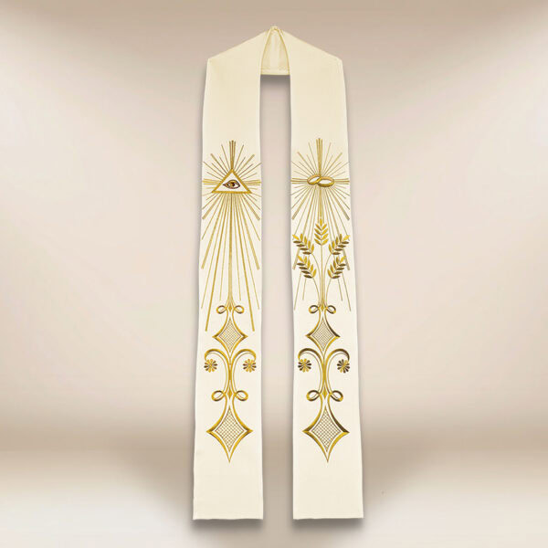 Embroidered wedding stole "What God Has Joined Together"
