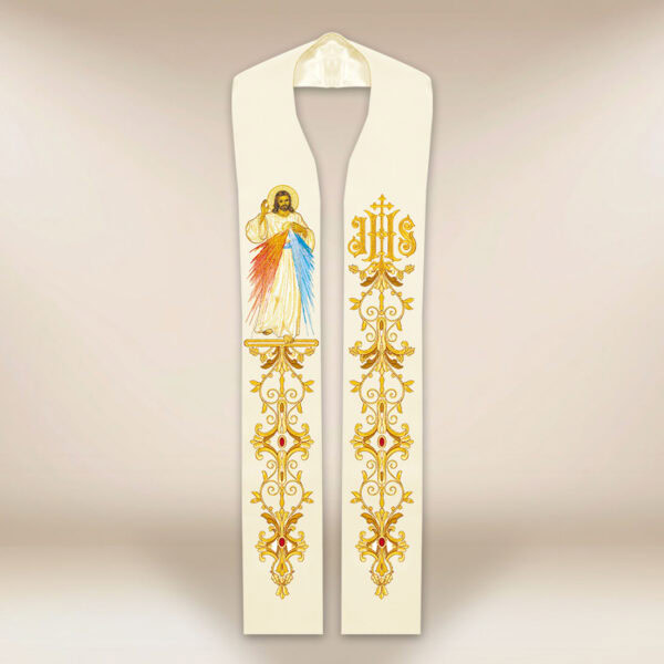 Embroidered Stole "Jesus, I Trust in You"