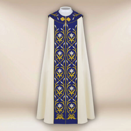 Haftowana kapa liturgiczna z motywem maryjnym