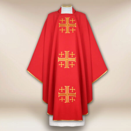 Embroidered Chasuble Jerusalem Crosses