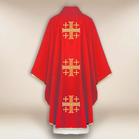 Embroidered Chasuble Jerusalem Crosses