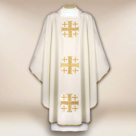 Embroidered Chasuble Jerusalem Crosses