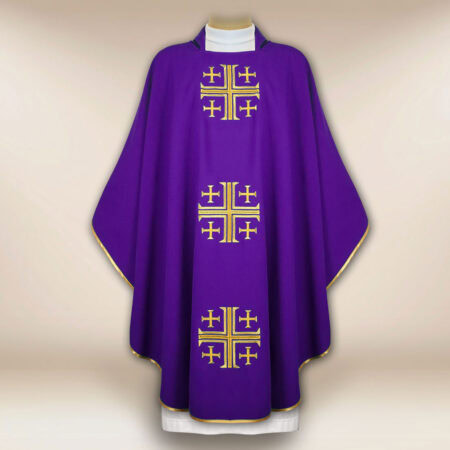 Embroidered Chasuble Jerusalem Crosses