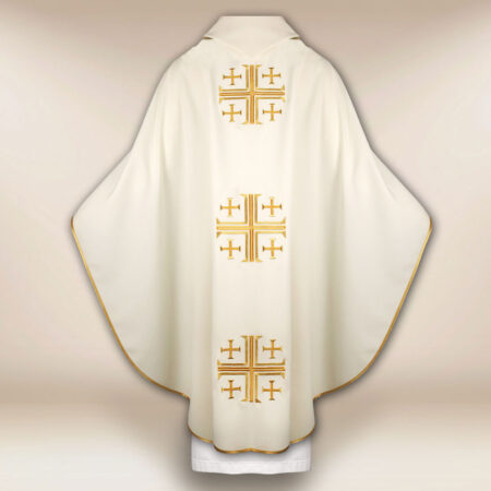 Embroidered Chasuble Jerusalem Crosses