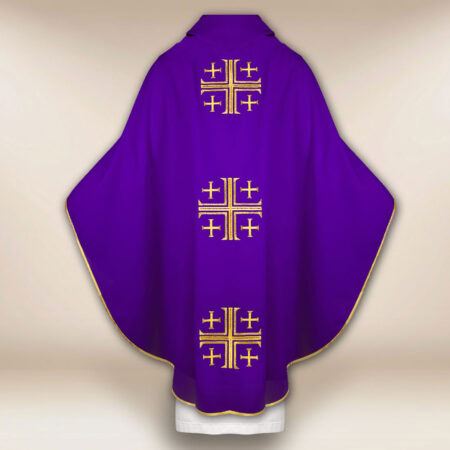 Embroidered Chasuble Jerusalem Crosses