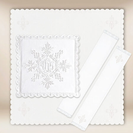 White Chalice Linen IHS