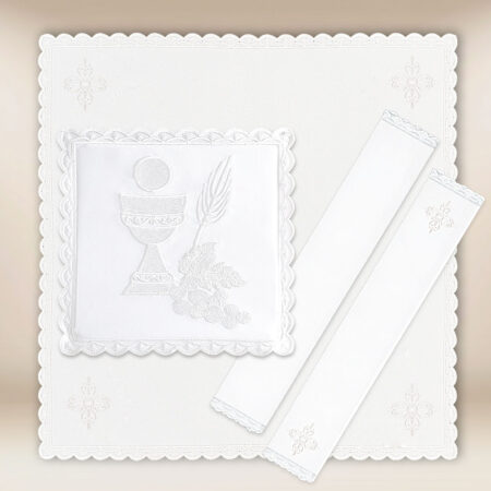 White chalice linen