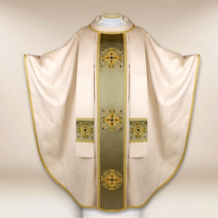silk chasuble embroidered