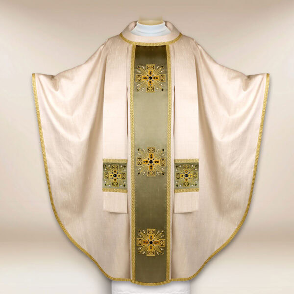 silk chasuble embroidered