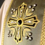 silk chasuble embroidered